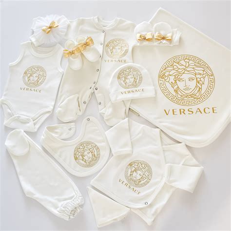 new born versace|versace baby onsie.